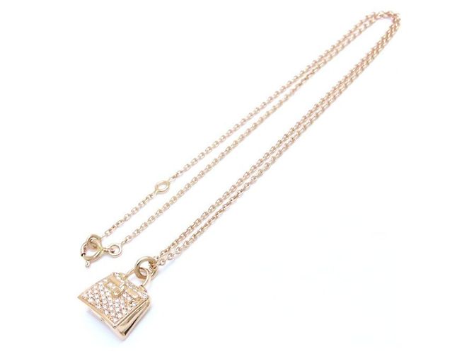 Hermès Collana Amuleto Kelly Diamante . Oro Rosa - vista 3
