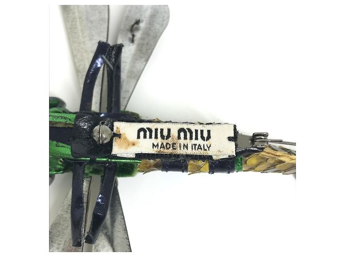 Broche Accessoires Libellule Miu Miu Vert x Rose - vue 12