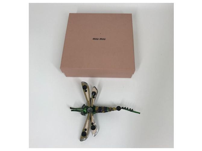 Broche Accessoires Libellule Miu Miu Vert x Rose - vue 15