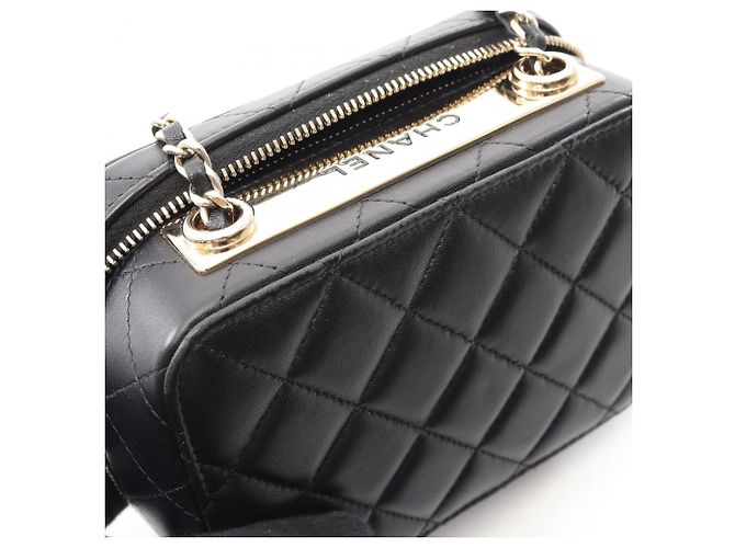 Bolso de hombro mini Trendy CC de Chanel, de cuero de cordero, para mujeres, negro - vista 8