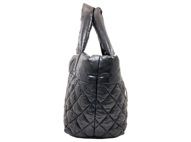 Borsa tote Chanel Coco Cocoon con hardware argentato, materiale in nylon, da donna. Nero - vista 3
