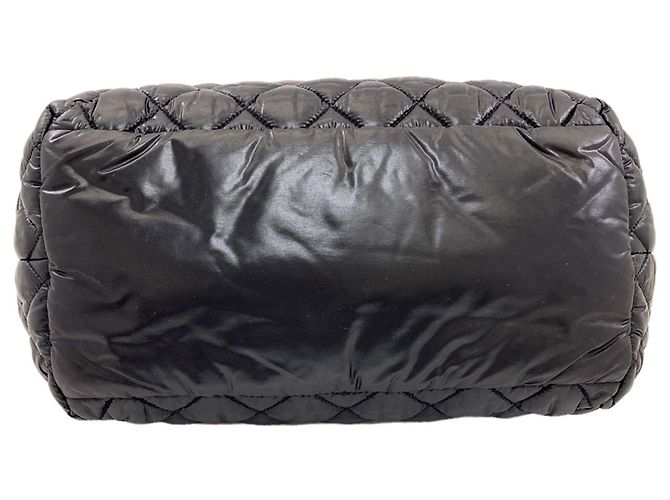 Borsa tote Chanel Coco Cocoon con hardware argentato, materiale in nylon, da donna. Nero - vista 4