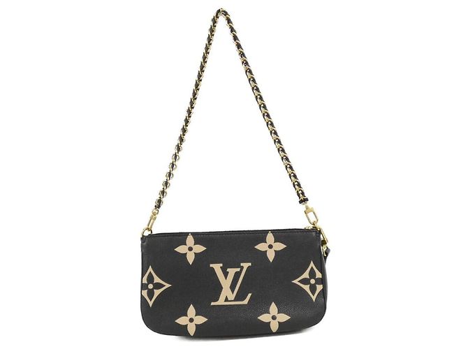 Louis Vuitton Bicolor Monogram Empreinte Multi Pochette Accessoires Shoulder Bag Black - view 2