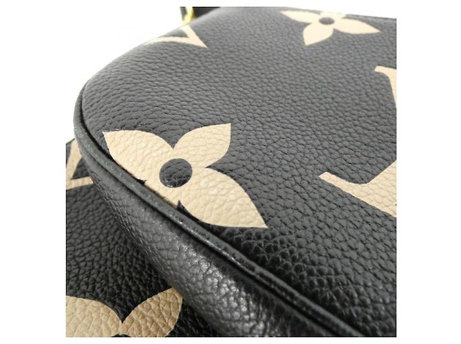 Louis Vuitton Bicolor Monogram Empreinte Multi Pochette Accessoires Shoulder Bag Black - view 6