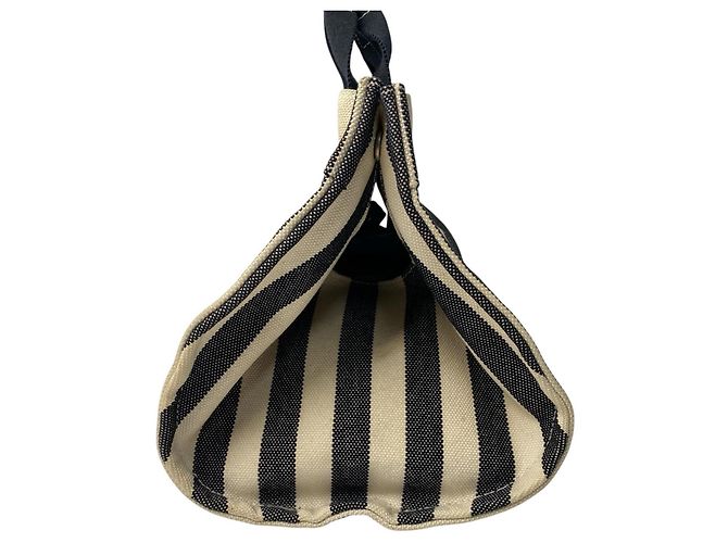 Bolsa tote em canvas Cannes PM da Hermès com bolsa para mulheres Preto - vista 3