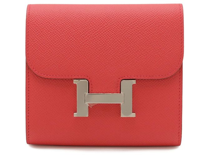 Hermès HERMES Constance Compact fold Wallet, Epsom Leather, Fuchsia Pink, A Stamp - view 2
