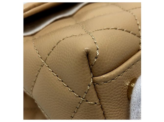 CHANEL Matelassé Coco Handle XS Borsa a Spalla Pelle Caviar Donna Beige - vista 6
