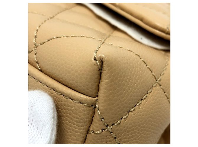 CHANEL Matelassé Coco Handle XS Borsa a Spalla Pelle Caviar Donna Beige - vista 7