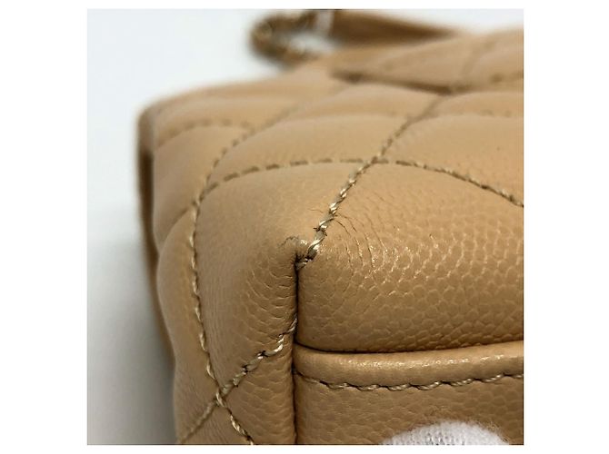 CHANEL Matelassé Coco Handle XS Borsa a Spalla Pelle Caviar Donna Beige - vista 8