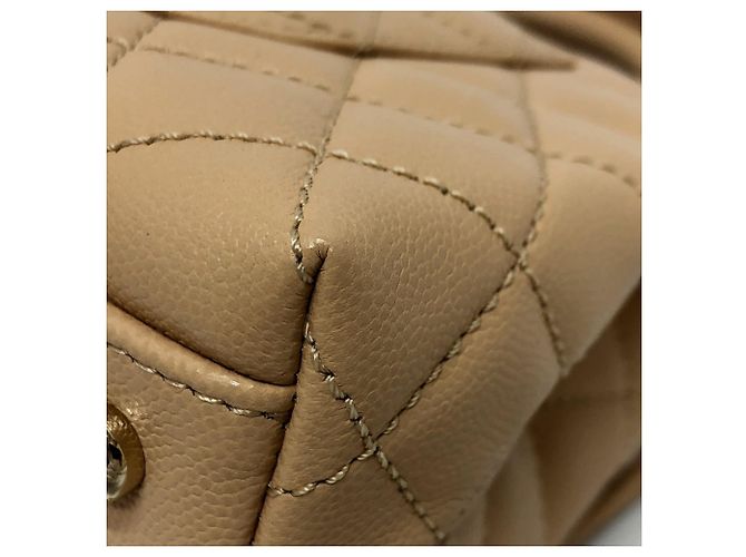 CHANEL Matelassé Coco Handle XS Borsa a Spalla Pelle Caviar Donna Beige - vista 9