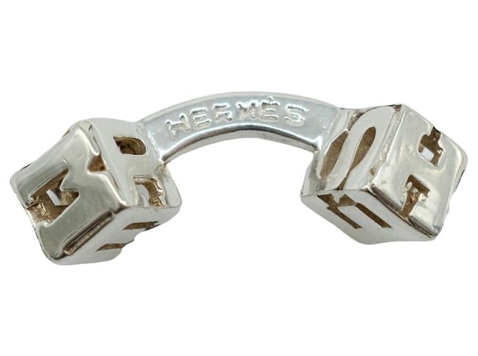 Hermès HERMES Cube Cufflinks for Men, Silver Silvery - view 2
