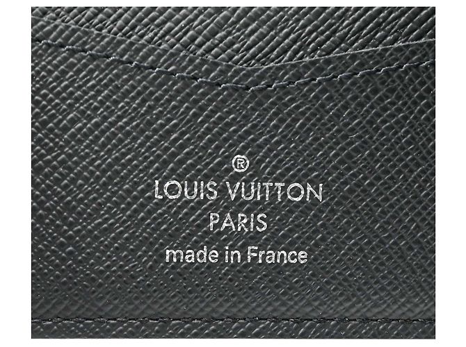 LOUIS VUITTON Portafoglio Slender Monogram Eclipse Reverse Bifold Grigio Uomo IC Chip Marrone - vista 9