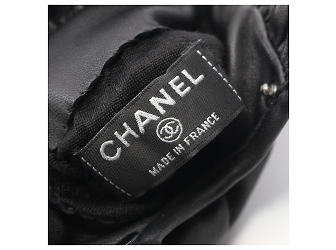 CHANEL Coco Mark Handschuhe, Lammleder, Damen, Schwarz - Ansicht 3