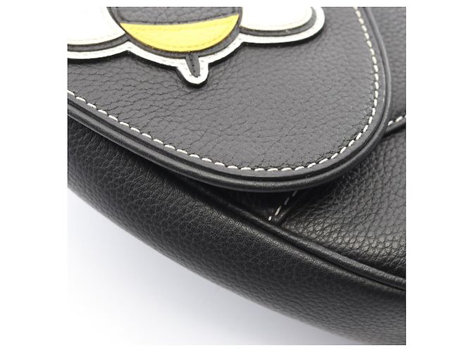 Borsa a vita in pelle Christian Dior × KAWS Saddle Bag per uomo - Nero - vista 5
