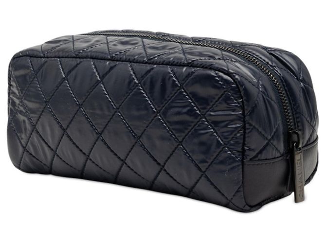 Chanel Coco Cocoon Handtasche Zubehörtasche Navy Nylon Leder Damen CHANEL Marineblau - Ansicht 2