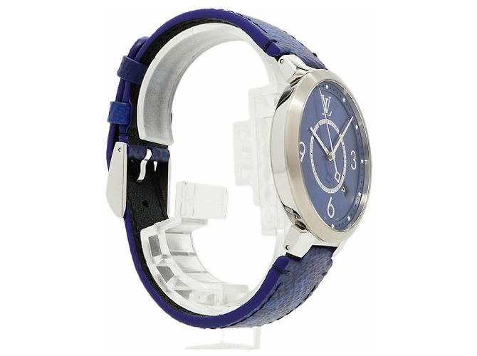 Louis Vuitton Tambour Monogram Blue Dial Men's Watch - view 3