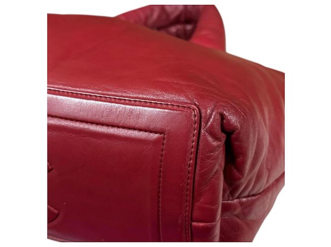 Wendbare kleine Tote-Tasche, Coco Cocoon Leder rot, Damen CHANEL Schwarz - Ansicht 10