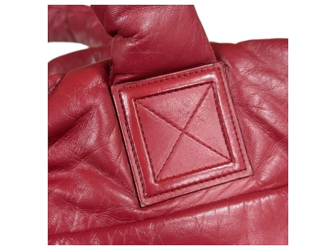 Wendbare kleine Tote-Tasche, Coco Cocoon Leder rot, Damen CHANEL Schwarz - Ansicht 13