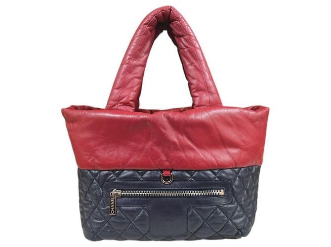 Wendbare kleine Tote-Tasche, Coco Cocoon Leder rot, Damen CHANEL Schwarz - Ansicht 17