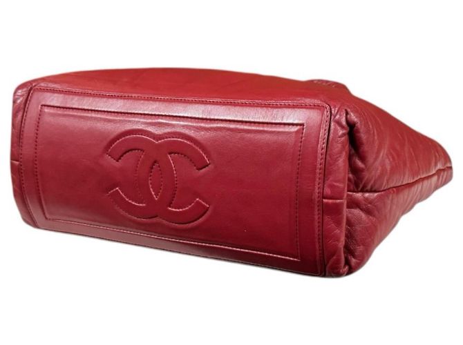 Wendbare kleine Tote-Tasche, Coco Cocoon Leder rot, Damen CHANEL Schwarz - Ansicht 5