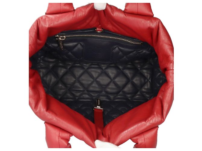 Wendbare kleine Tote-Tasche, Coco Cocoon Leder rot, Damen CHANEL Schwarz - Ansicht 6