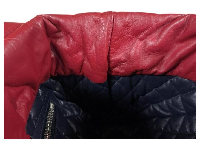 Wendbare kleine Tote-Tasche, Coco Cocoon Leder rot, Damen CHANEL Schwarz - Ansicht 7