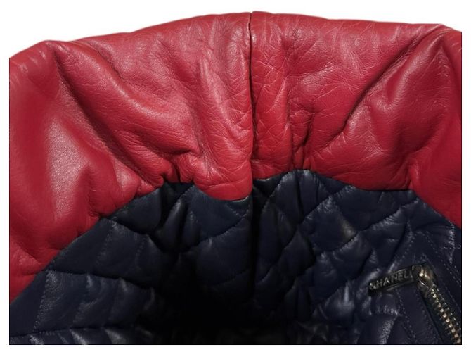 Wendbare kleine Tote-Tasche, Coco Cocoon Leder rot, Damen CHANEL Schwarz - Ansicht 8