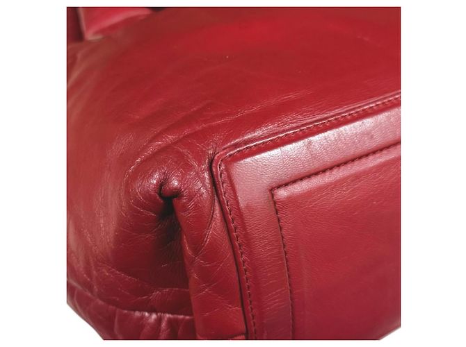 Wendbare kleine Tote-Tasche, Coco Cocoon Leder rot, Damen CHANEL Schwarz - Ansicht 9