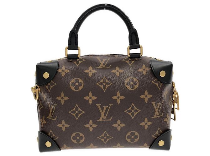 Borsa Louis Vuitton Monogram Petite Malle Souple Nero - vista 2