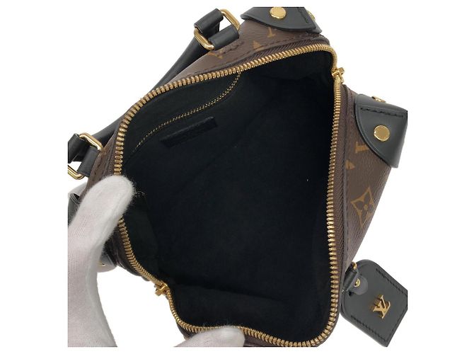 Borsa Louis Vuitton Monogram Petite Malle Souple Nero - vista 6