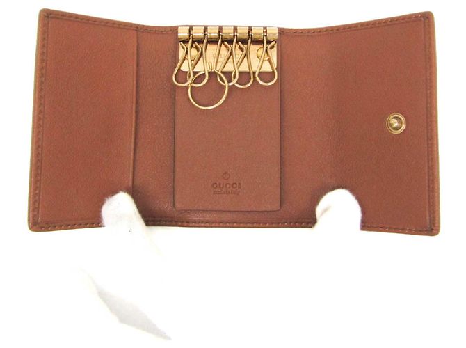 Portachiavi in pelle Gucci Bamboo Diana per donne - Marrone - vue 3
