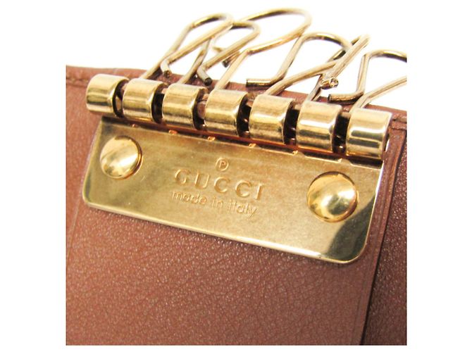 Portachiavi in pelle Gucci Bamboo Diana per donne - Marrone - vue 8