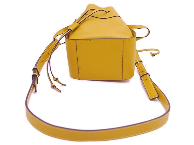 Borsa Mini Hammock con Coulisse LOEWE Giallo - vista 3