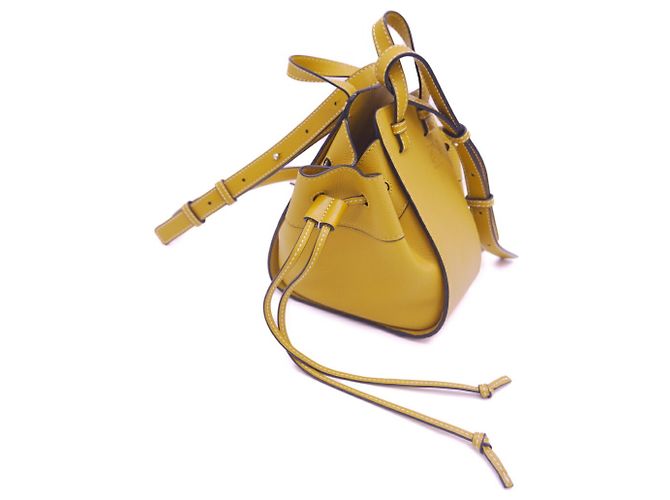 Borsa Mini Hammock con Coulisse LOEWE Giallo - vista 5