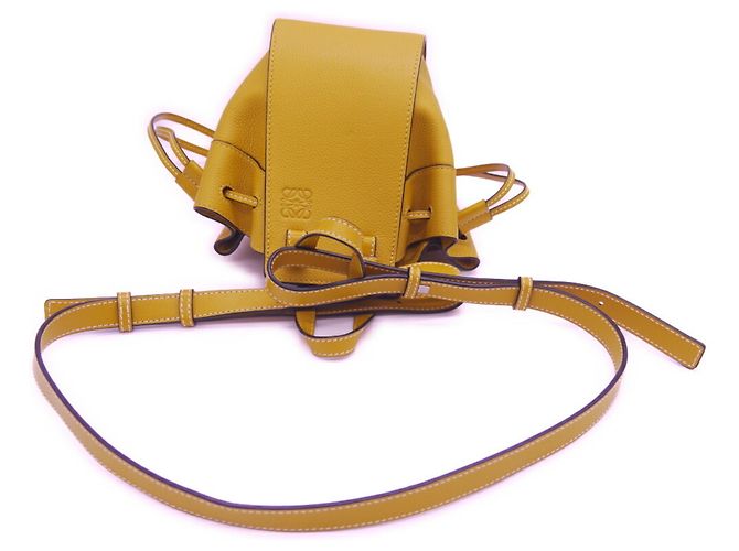 Borsa Mini Hammock con Coulisse LOEWE Giallo - vista 6