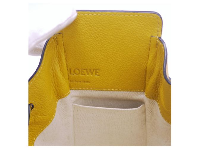 Borsa Mini Hammock con Coulisse LOEWE Giallo - vista 8