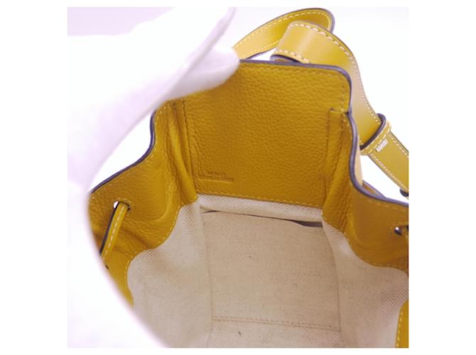 Borsa Mini Hammock con Coulisse LOEWE Giallo - vista 9