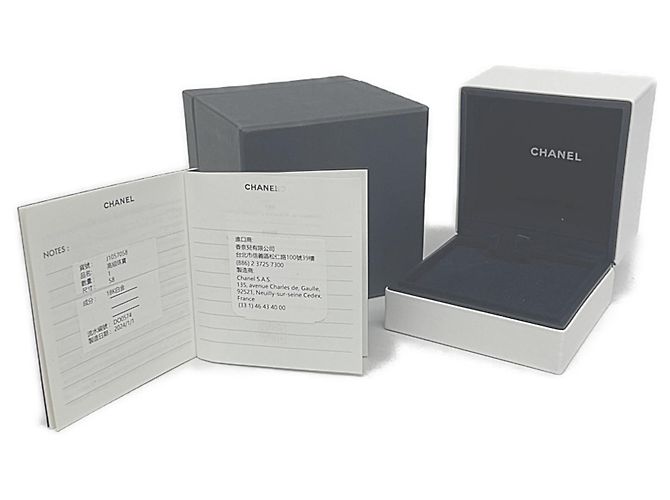 Anello Chanel Coco Crush Modello Medio Oro Bianco () Moda Anello Banda Argento Senza Pietra - vista 10