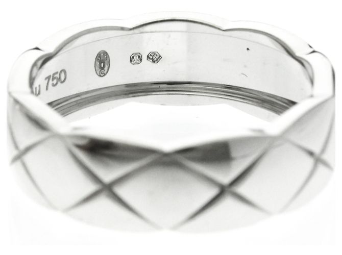 Anello Chanel Coco Crush Modello Medio Oro Bianco () Moda Anello Banda Argento Senza Pietra - vista 7