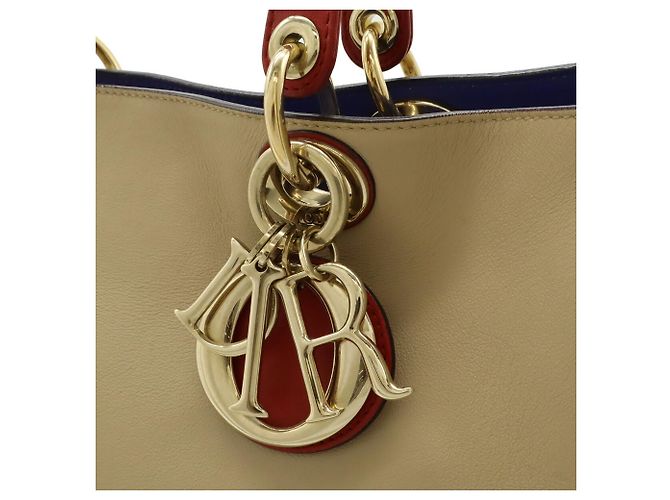 Borsa a mano/shoulder Diorissimo Christian Dior, pelle, beige. - vista 9
