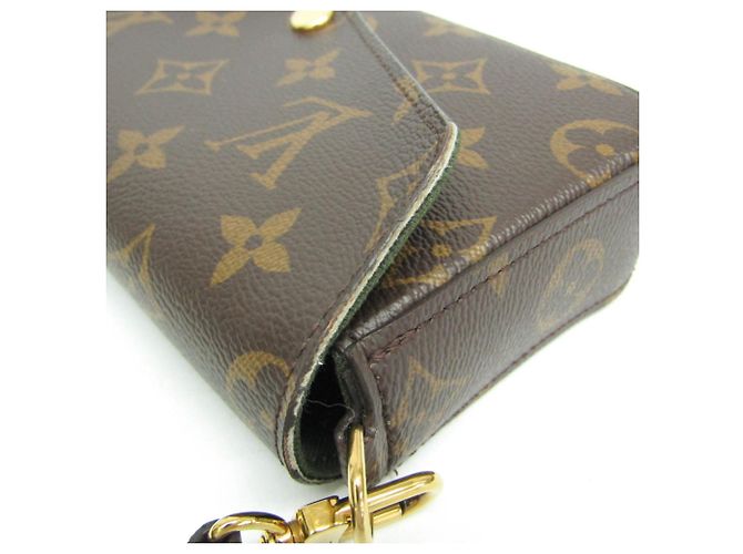 Borsa a Spalla Louis Vuitton Monogram Multi Pochette Felicie Donna Nera, Khaki Nero - vista 5