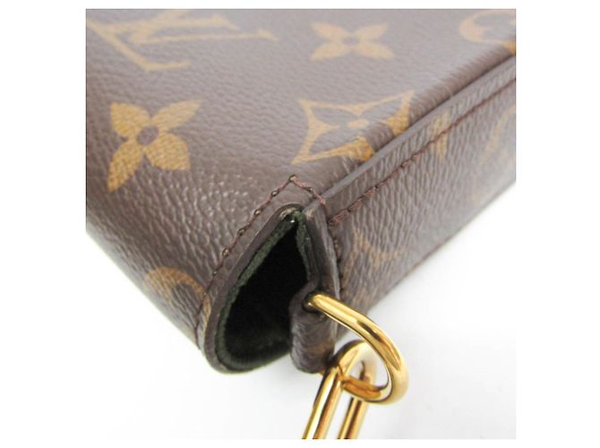 Borsa a Spalla Louis Vuitton Monogram Multi Pochette Felicie Donna Nera, Khaki Nero - vista 8