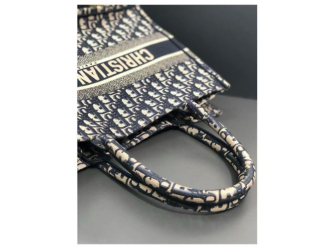Borsa shopping Dior stampa floreale blu media Nero - vista 5