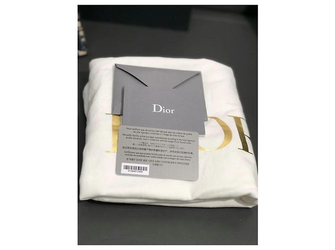 Borsa shopping Dior stampa floreale blu media Nero - vista 7