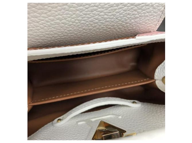Louis Vuitton Borsa a catena Capucines Mini Chocolate in pelle Multicolore - vista 7