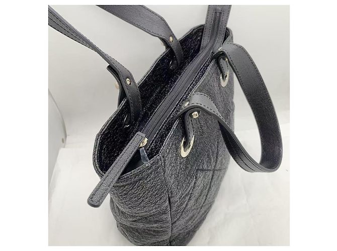 Borsa tote Chanel piccola nera e argento in pelle Nero - vista 5