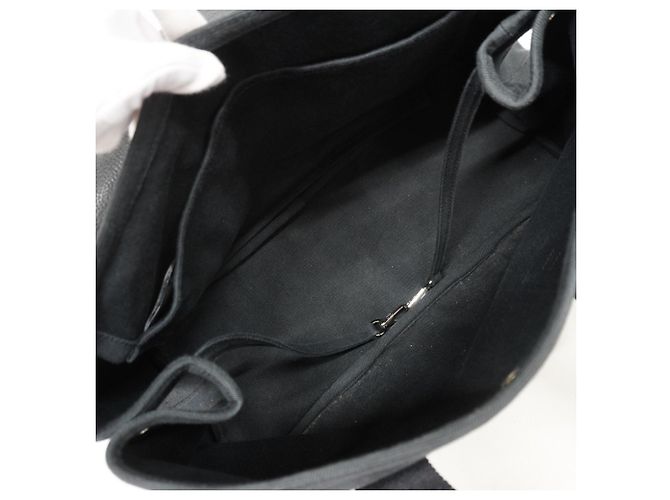 Borsa Hermès Valparaiso MM Toile Chevron Nero - vista 4