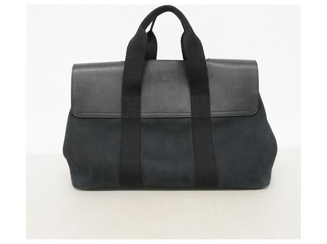 Borsa Hermès Valparaiso MM Toile Chevron Nero - vista 9