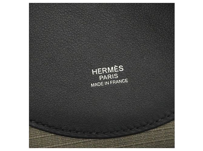 Zaino in pelle Swift nero e khaki di Hermès Cachi - vista 5