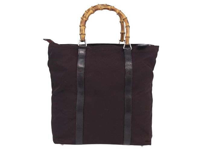 Gucci Bamboo Canvas large Porpora - vista 2